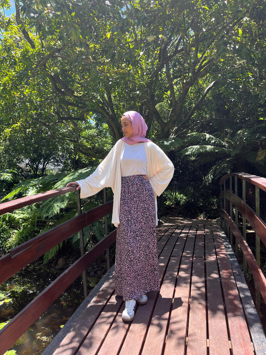 Pink Floral Skirt