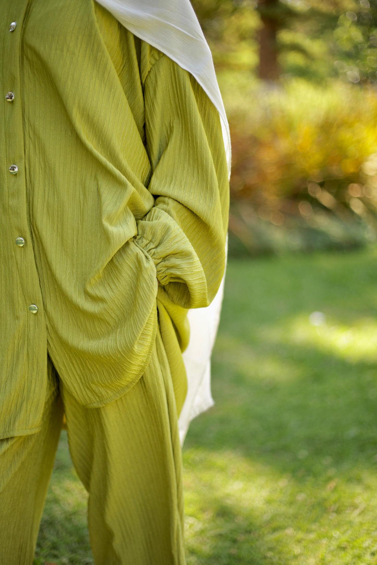 Green Breezy Shirt Set